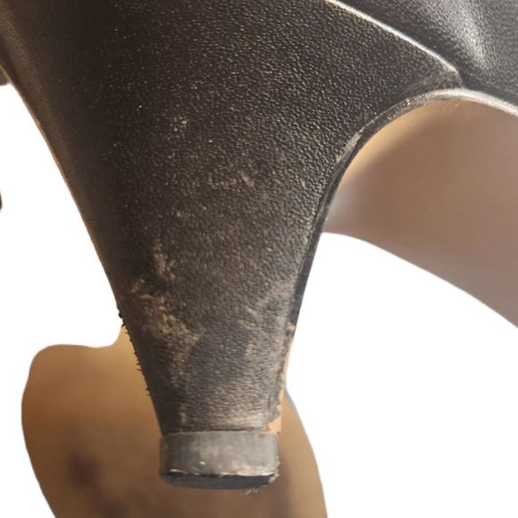 Naturalizer Shoes Heels Leather Open Toe Women's Black Size 7.5 Medium - Picture 11 of 15